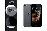 iPod Touch 6G (2015) vector MockUp, a Product Mockup by Alex_Yanko (Thumbnail 5 of 5)
