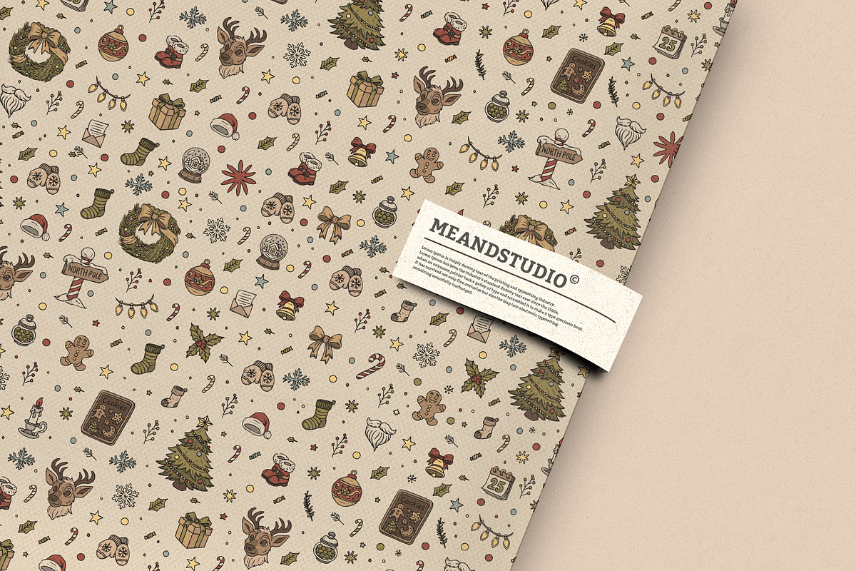 Classic Christmas Essentials Vector, an Illustration by MEANDSTUDIO (Photo 2 of 8)