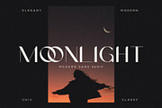 Moonlight - Modern Sans Serif, a Sans Serif Font by Mikhail Fukurou (Thumbnail 1 of 9)