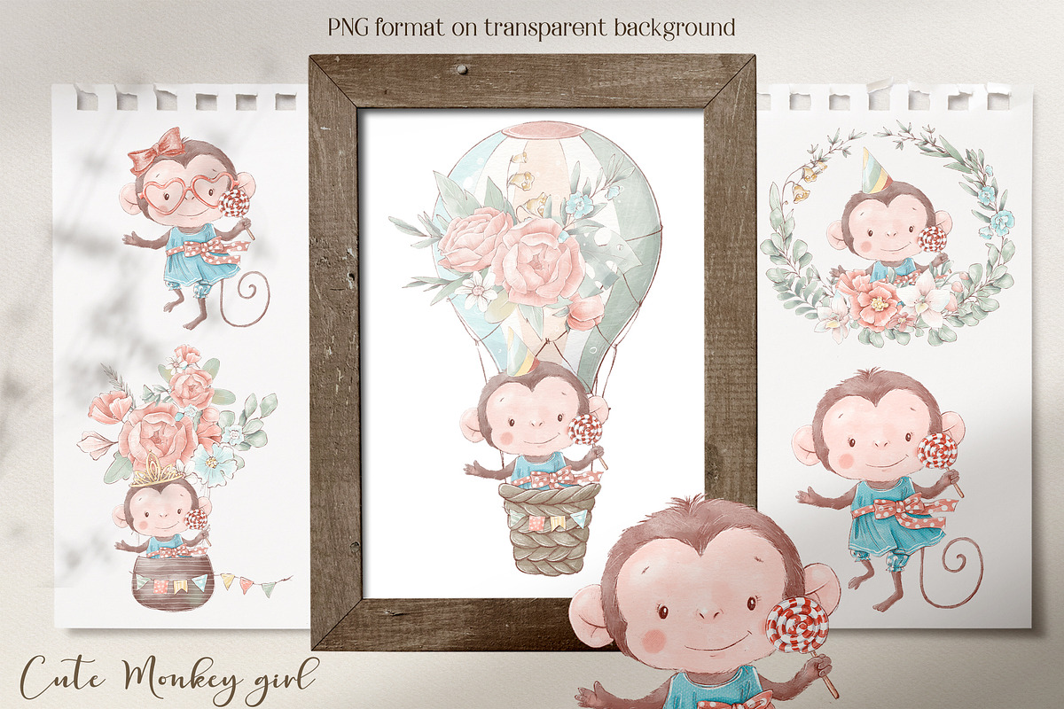 Cute Tropical animals clipart., an Animal Illustration by Yuliya Art (Photo 25 of 33)