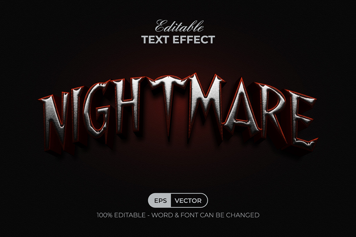 Nightmare Text Effect Style, a Layer Style Add-On by Mockmenot (Photo 1 of 2)