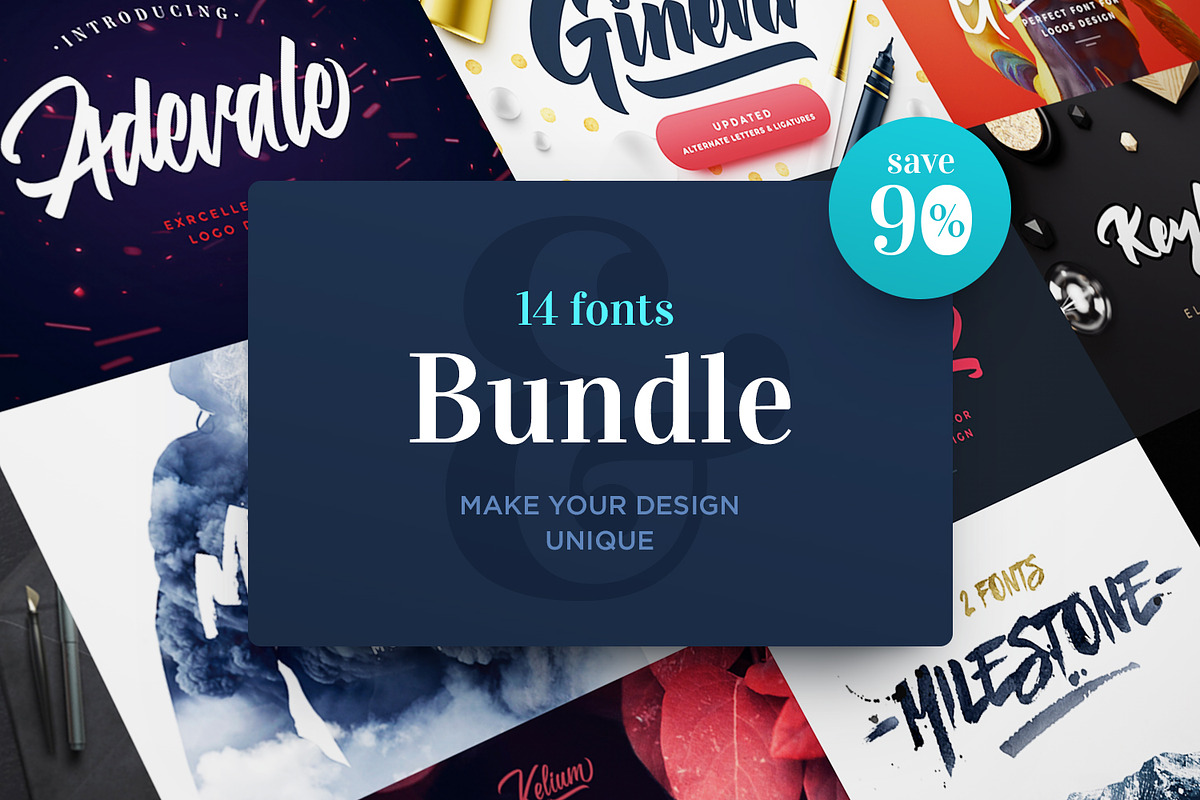90% OFF. Fonts Bundle.