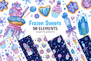Frozen Sweets Clipart & Patterns, a Decorative Illustration by Valin Malin (Thumbnail 1 of 13)