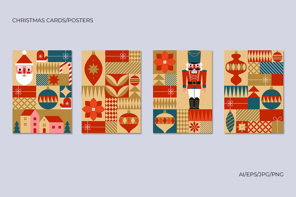 Geometric Christmas collection, a Seasonal Illustration by yarynabo (Photo 2 of 13)