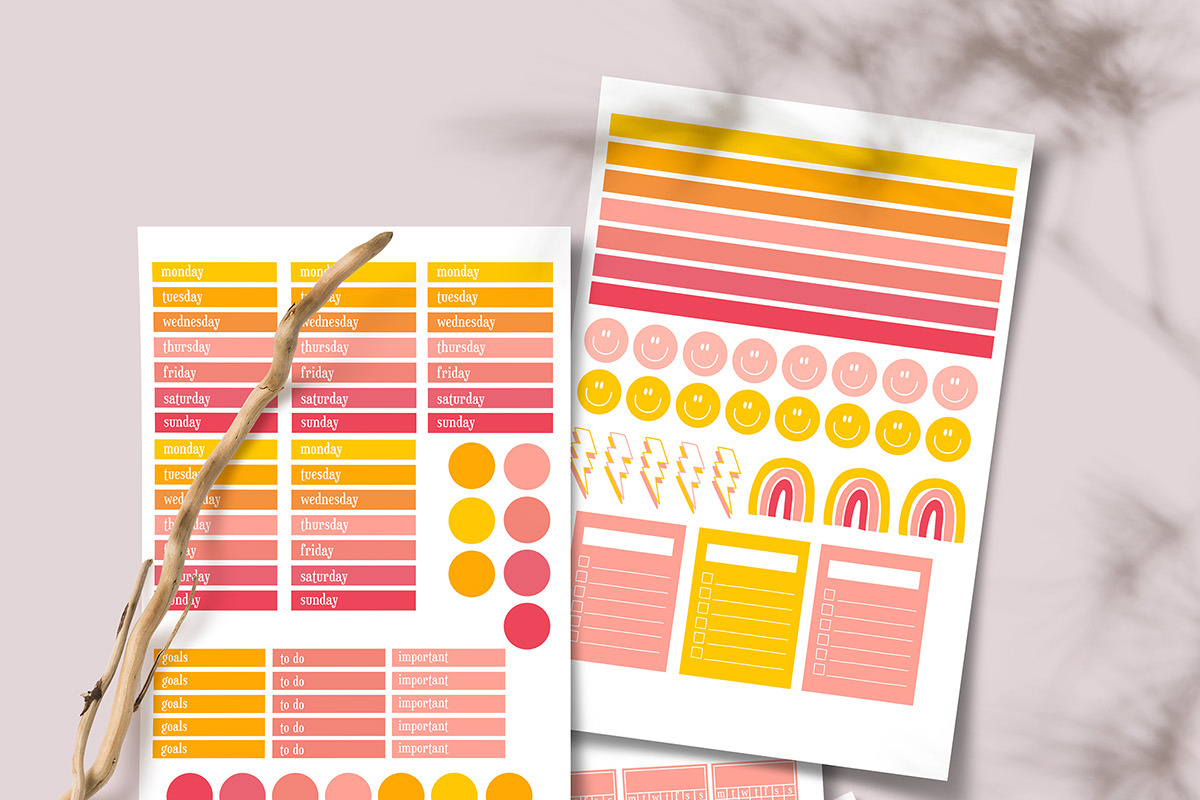 Printable Stickers - Bullet Journal, a Stationery Template by by Aline Albino (Photo 3 of 3)