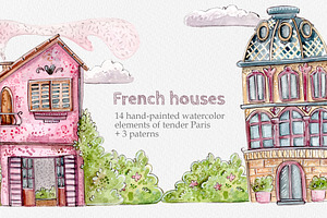 French Houses set +3 patterns