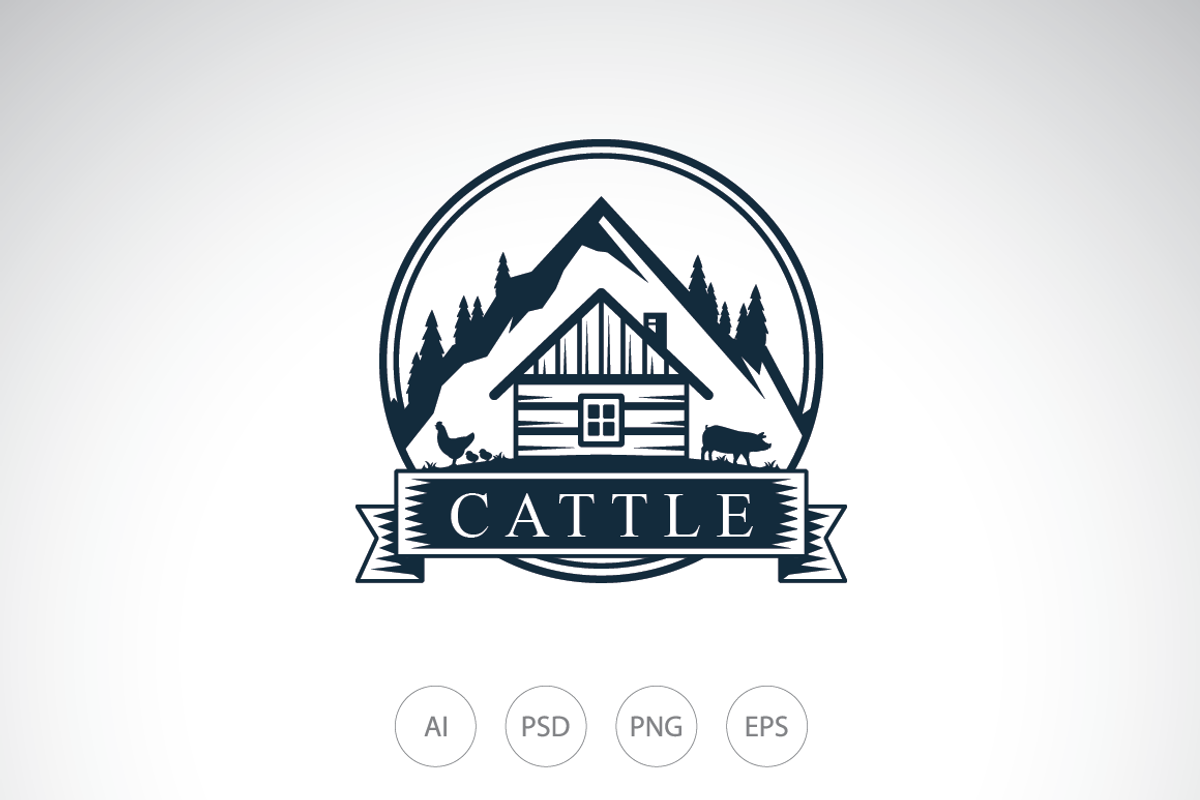 Cattle Farm Logo Template, a Branding & Logo Template by Heavtryq Design (Photo 1 of 4)