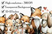 Whimsical Bunny & Fox Valentine Clip, an Illustration by Libby Wishes (Thumbnail 4 of 7)