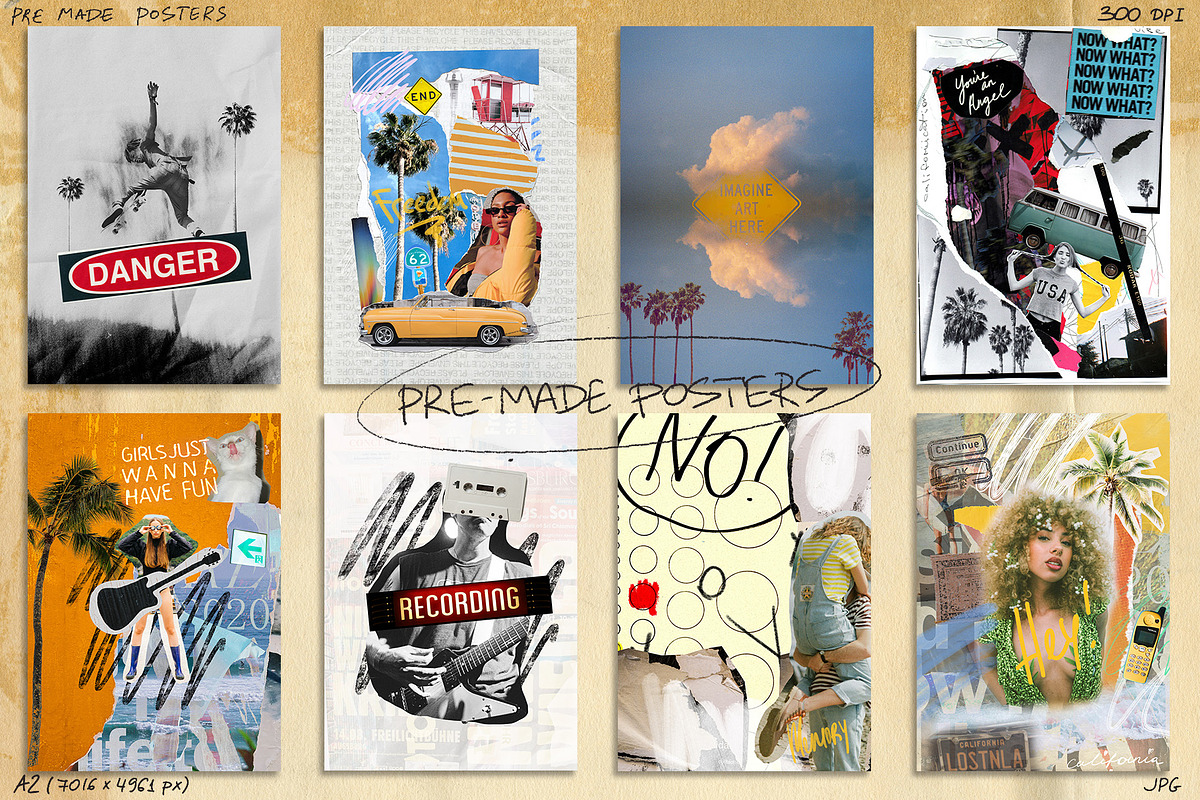 Cali Vibes: Mixed Media Collage Set, an Object Graphic by lerinartstudio (Photo 8 of 13)