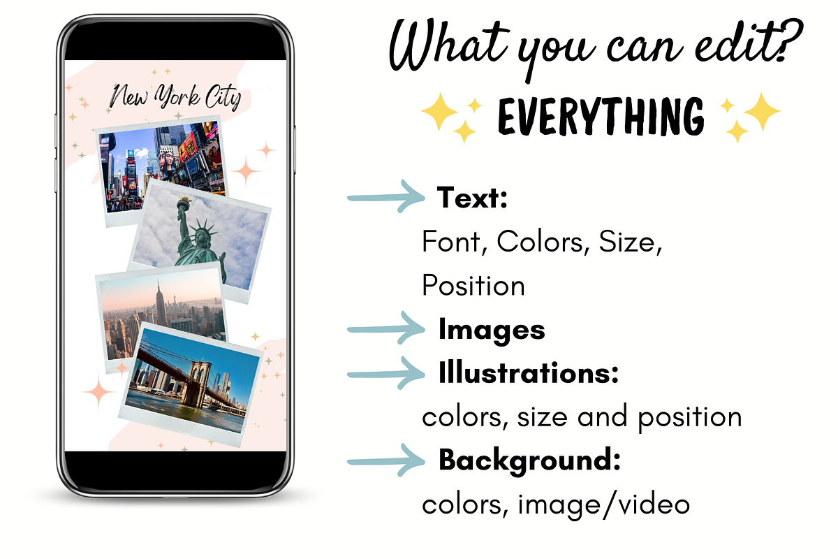 Travel Instagram Reels Templates, a Design Template by GraphiCarola (Photo 5 of 8)