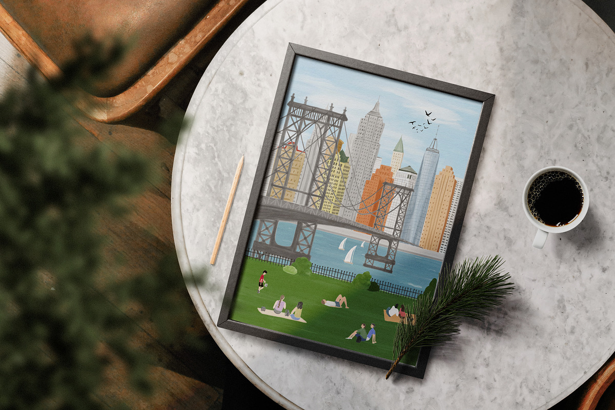 New York Print Creator, Scene, a Person Illustration by AlineArtStore (Photo 5 of 15)