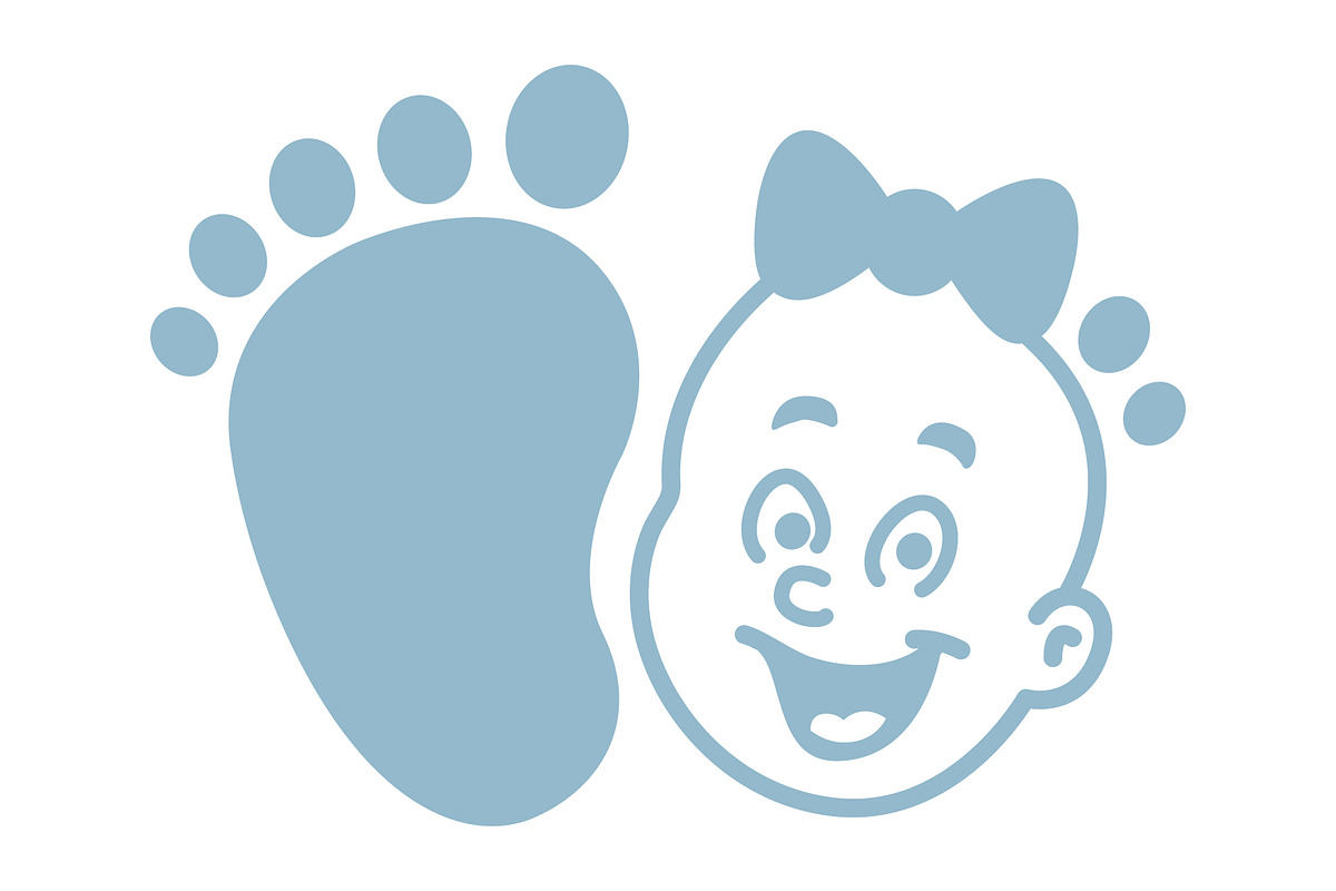 cute baby feet logo, a Person Illustration by Rhealea_Design