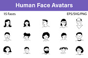Doodle Human Face Avatars, a Person Illustration by Milota (Thumbnail 1 of 3)