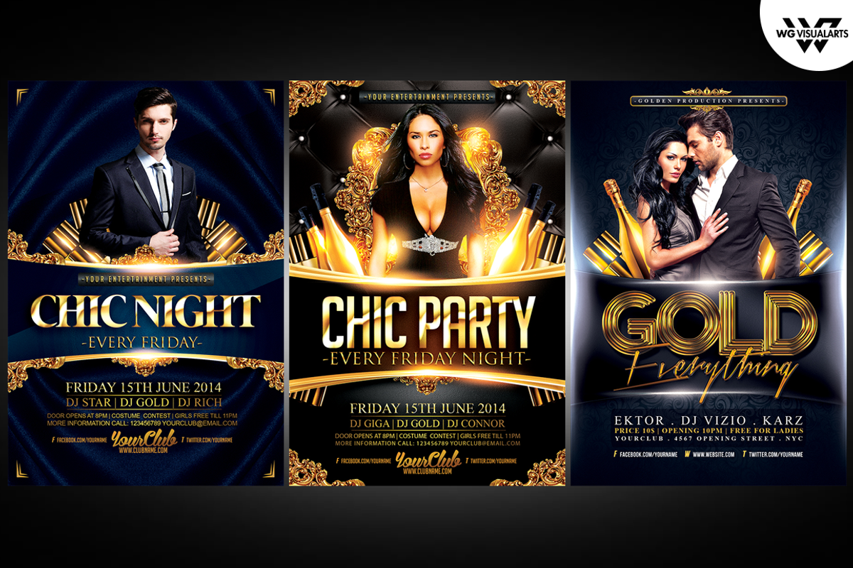 VIP Flyer Bundle, a Flyer Template by WG DESIGN