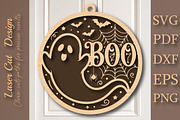 Boo Halloween Sign SVG, a Work Illustration by Digital Artistic99 (Thumbnail 1 of 4)