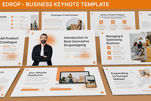 Edrop - Business Keynote Template, a Presentation Template by SlideFactory
