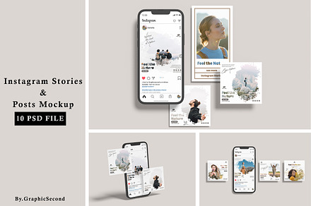 Instagram Stories & Posts Mockup