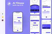 AI Habit Tracker Mobile App UI Kit, an UI Kit Template by uicube (Thumbnail 2 of 2)