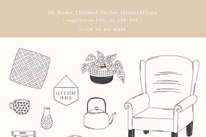 Cozy Home Vector Illustrations