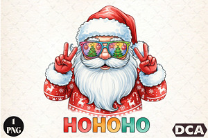 HOHOHO Santa Christmas PNG, an Icon by DreamCafeArt