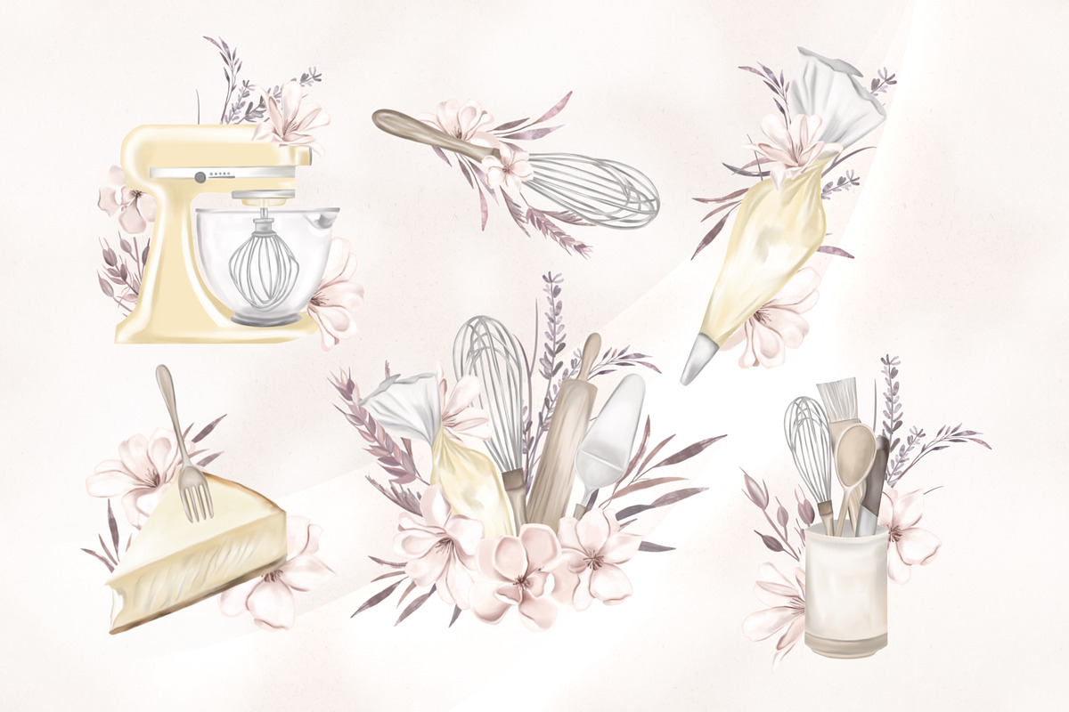 Cake Baking, a Food Illustration by Rachel Art Studio (Photo 5 of 7)