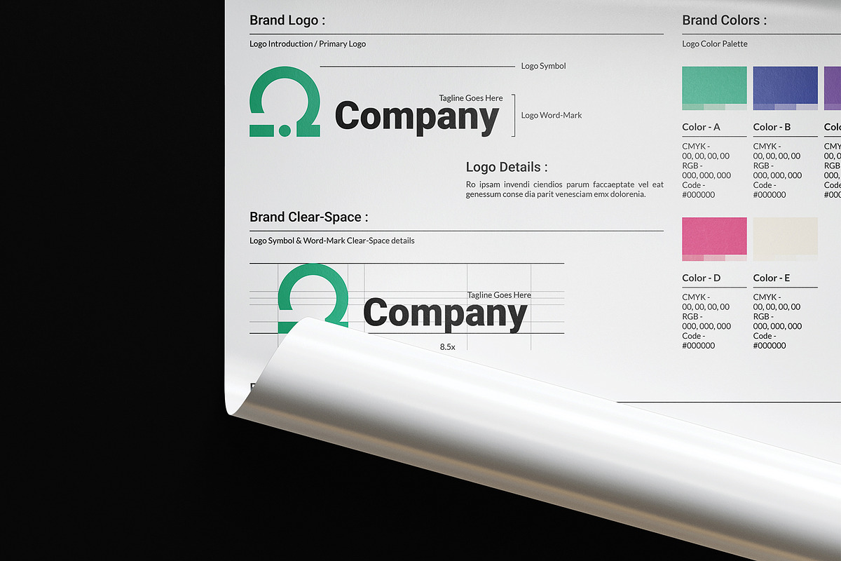 Brand Guidelines Poster Template, a Poster Template by E-Type (Photo 4 of 4)