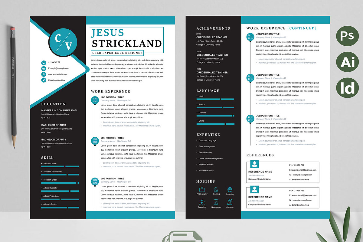 New CV 2023, a Resume Template by Attractive Resume (Photo 2 of 3)