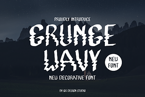 Grunge Wavy Font, a Blackletter Font by QR Design Studio