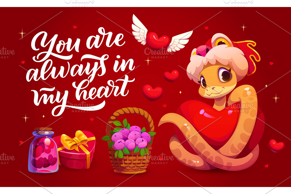 You are always in my heart, a Seasonal Illustration by Vector Tradition