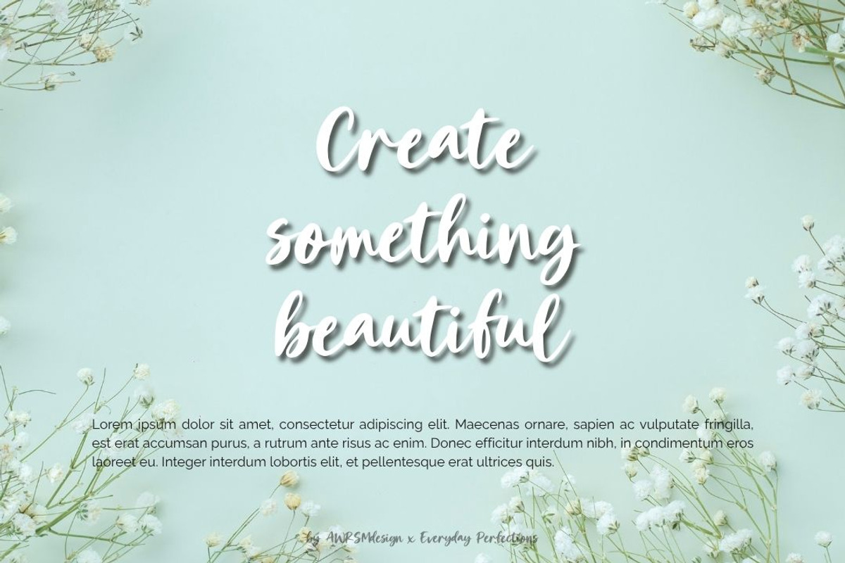 Dalmivo | Script Decorative Font, a Script Font by Everyday Perfection (Photo 5 of 5)