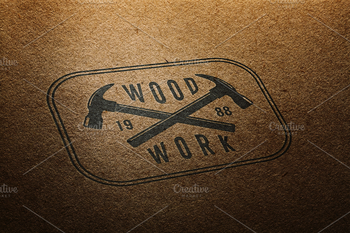 Set of vintage carpentry logos, a Branding & Logo Template by AkimD (Photo 4 of 8)