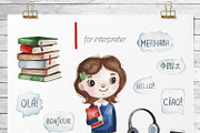 Cute Alphabet Professions. Part 1, an Object Graphic by Kate_Rina (Thumbnail 14 of 21)