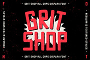 Grit Shop | Vintage Textured Font, a Sans Serif Font by HeyAidan (Thumbnail 8 of 8)