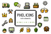 Brewery Pixel Icons Pack, an Object Illustration by Bielousova Art (Thumbnail 1 of 3)