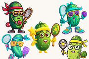 Funny Pickleball Clipart Bundle, an Animal Illustration by Design Scotch (Thumbnail 4 of 8)