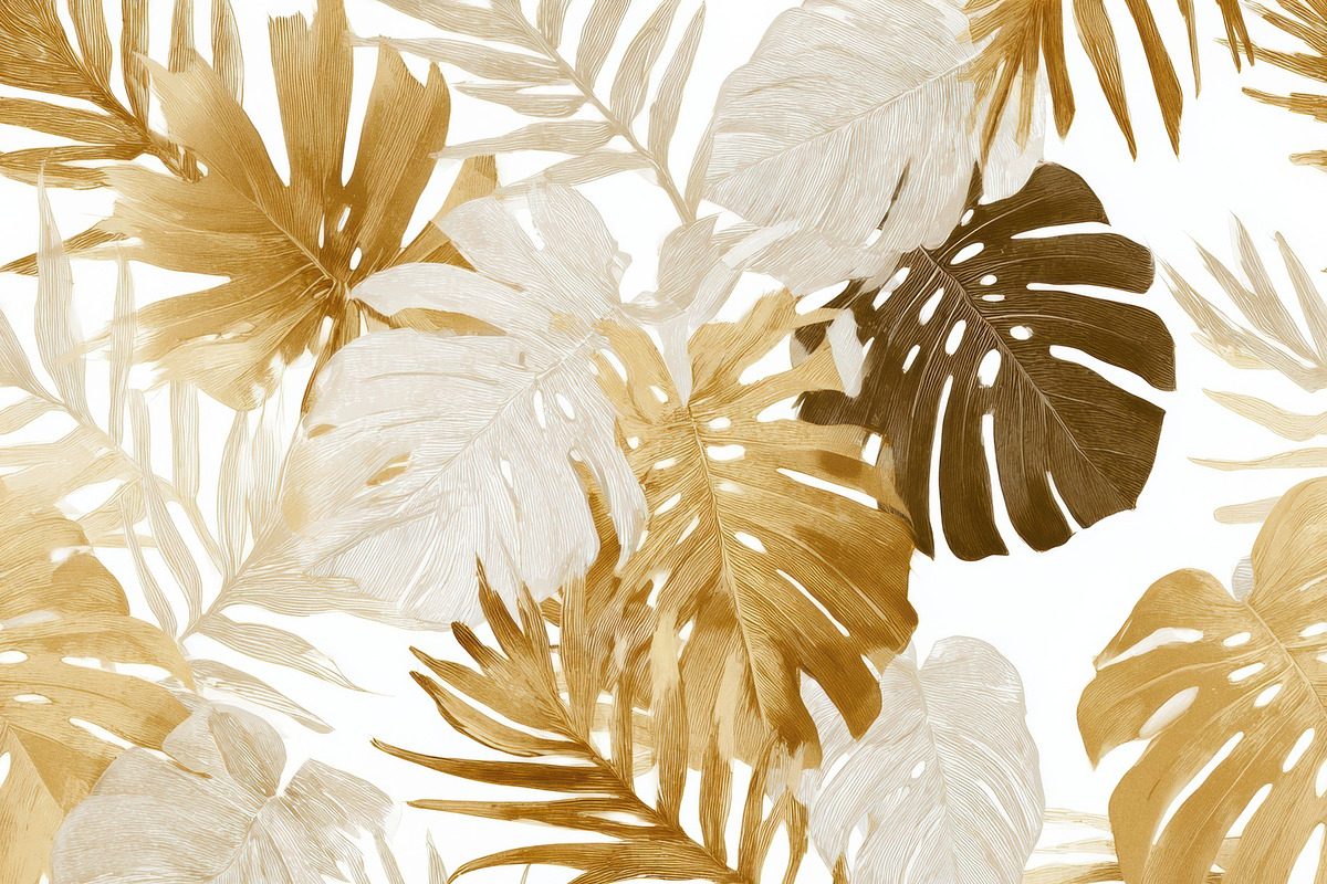 Monstera Palm Leaf Seamless Pattern, a Pattern Graphic by Virgo Studio