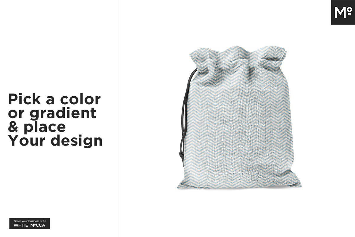 Drawstring / Burlap Jute Bag Mock-up, a Packaging Mockup by Mocca Mockups Store (Photo 7 of 11)