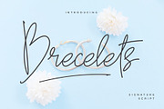 Brecelets Signature Font, a Script Font by MuSan (Thumbnail 1 of 6)