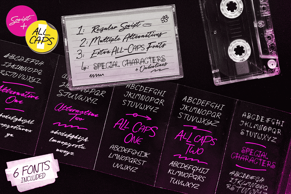 Sleeve Notes: Analogue Script Font, a Script Font by Wingsart Studio (Photo 4 of 12)