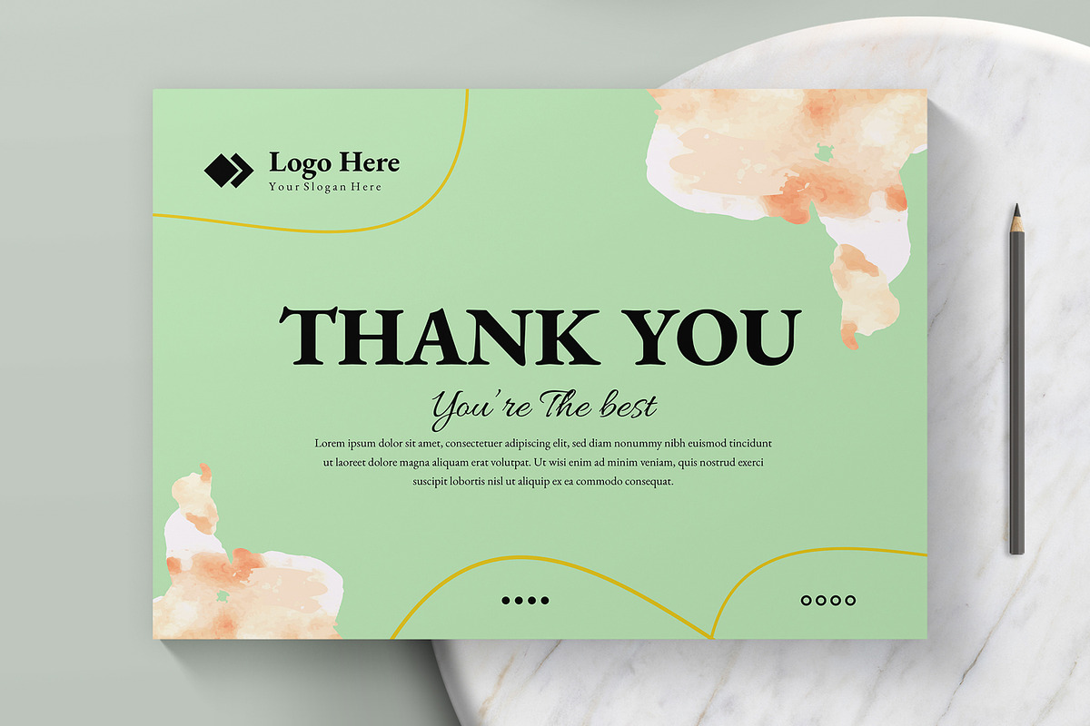 Thank You Card Template, a Stationery Template by MightyDesign (Photo 3 of 6)