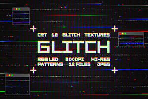 CRT Glitch Textures Collection