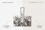 Riyadh Cityscape Vector Sketches, a Work Illustration by TheMountBirdStudio (Thumbnail 2 of 7)