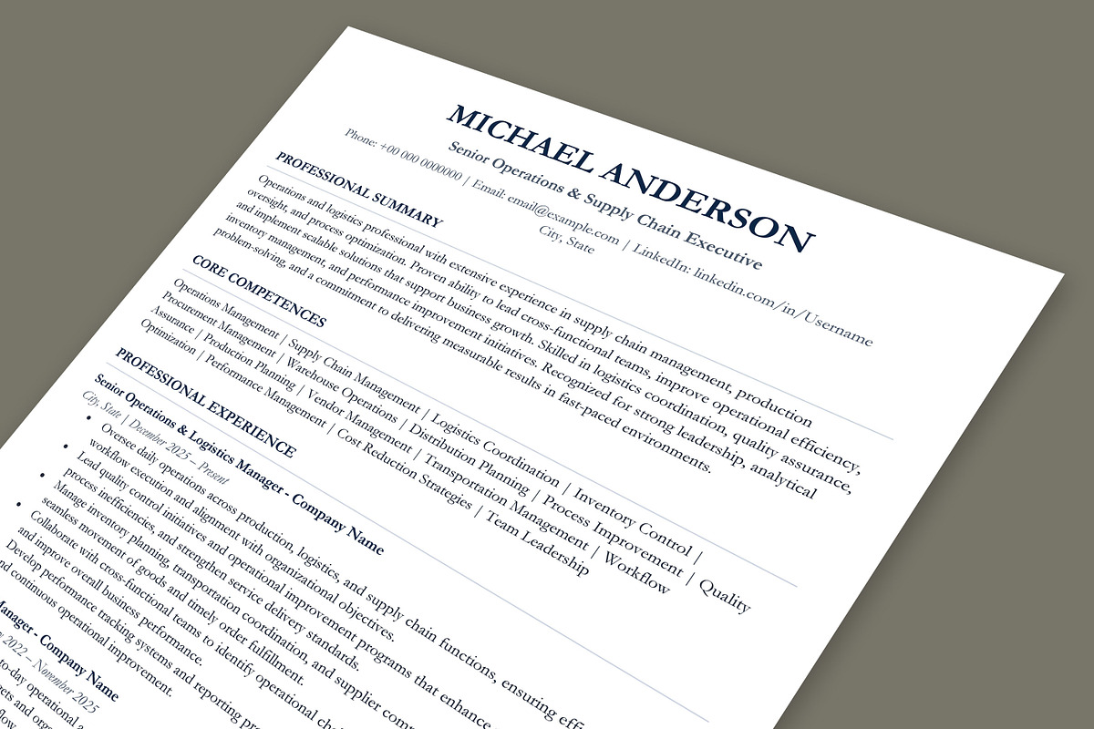 ATS Resume / CV Template Clean, a Resume Template by Anjum Ilyas (Photo 6 of 7)