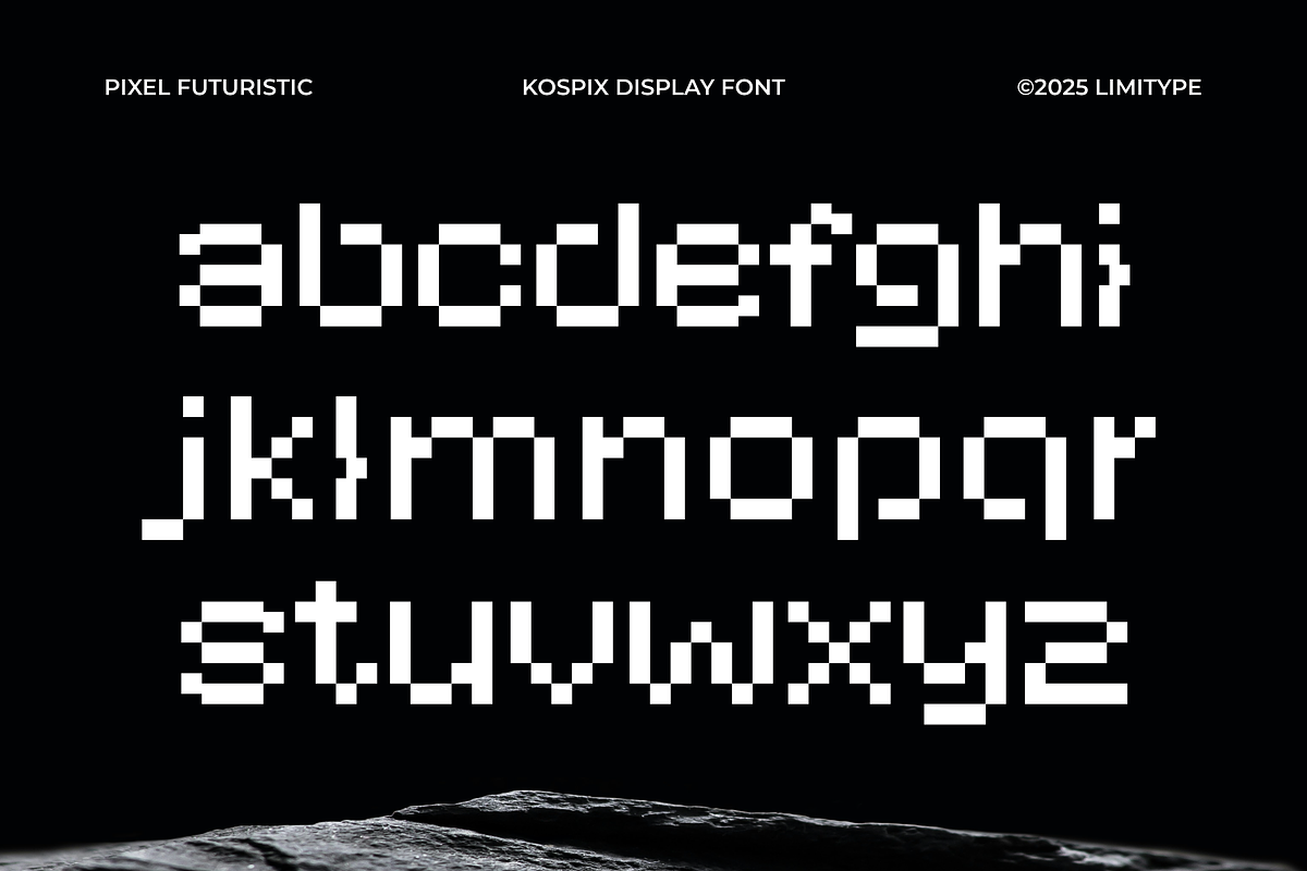 Kospix - Pixel Font, a Sans Serif Font by limitype (Photo 4 of 15)
