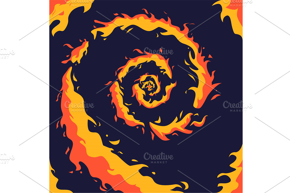 Comic book flame background, an Illustration by Things for designers