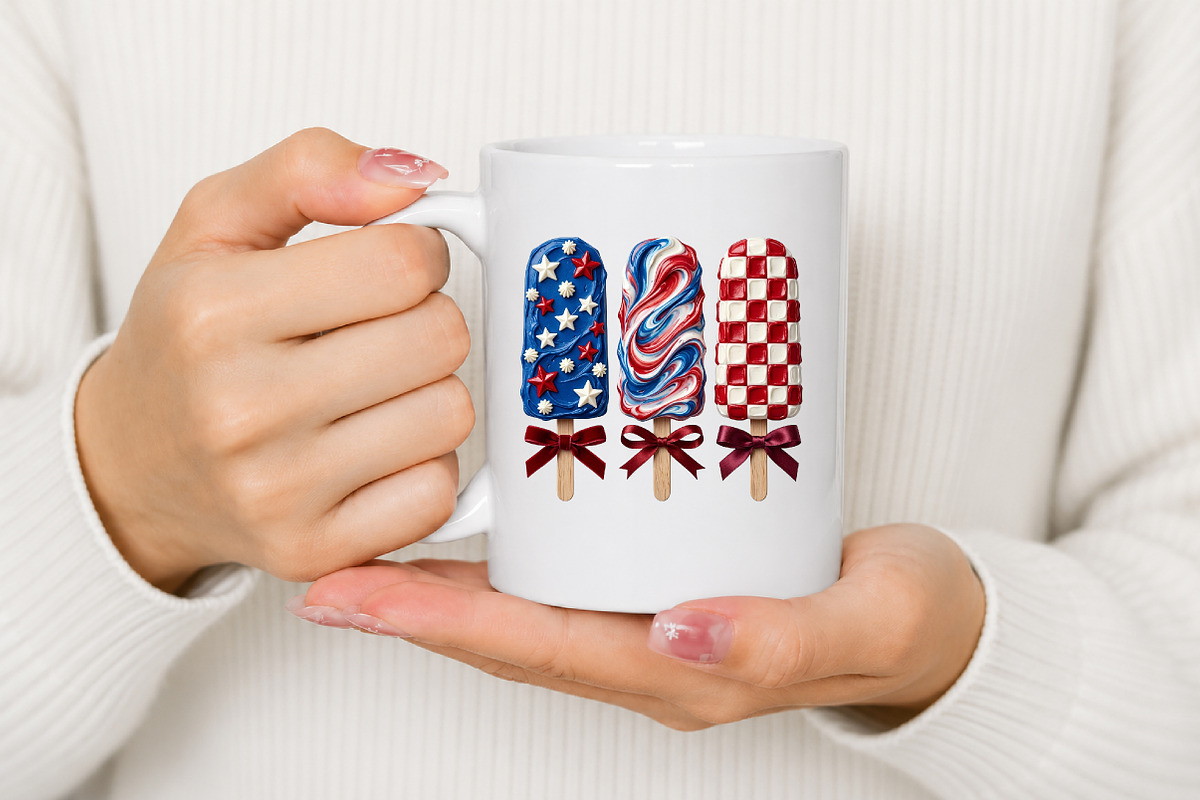 Patriotic Popsicle PNG, 4th of July, a Seasonal Illustration by Canvas Craft (Photo 5 of 6)