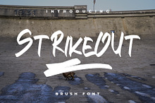 STRIKEOUT || Brush Font