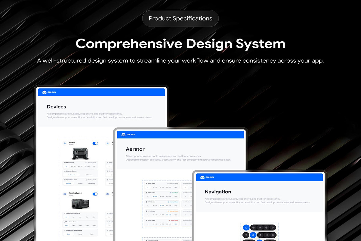AQUIVA Smart Aquaculture Management, an UI Kit Template by Lumina_ui_ux202 (Photo 2 of 8)