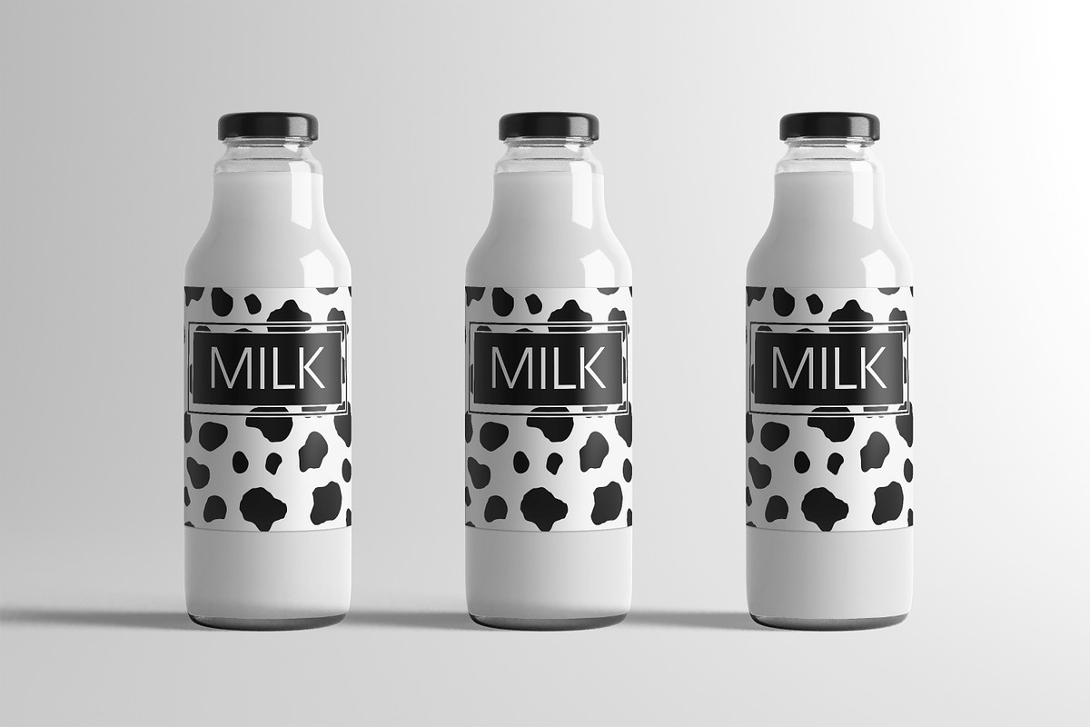 Milk Bottle Mock-Up, a Packaging Mockup by AY Mock-Ups (Photo 2 of 3)