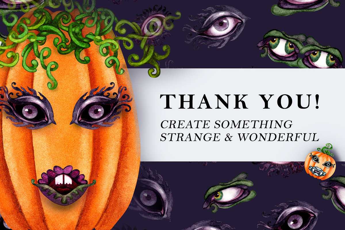 Halloween Pumpkin Faces Creator, a Seasonal Illustration by EL_SUHOVA (Photo 11 of 11)